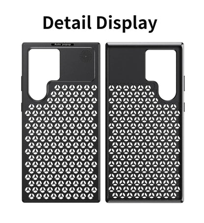 Samsung Galaxy S24 Ultra Metal Heat Dissipation Aluminum Cooling Case with Fragrance Aroma - Black