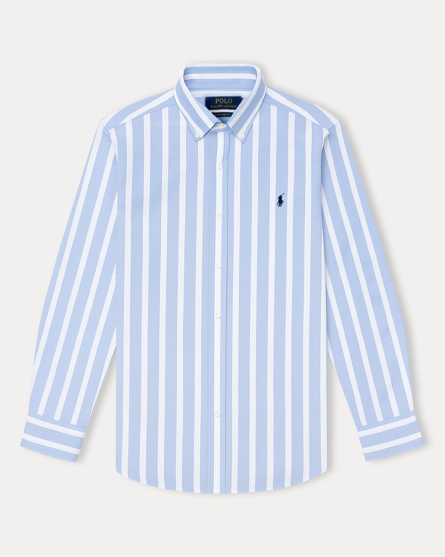 Polo Ralph Lauren Custom Fit Striped Shirt in Serene Sky Blue