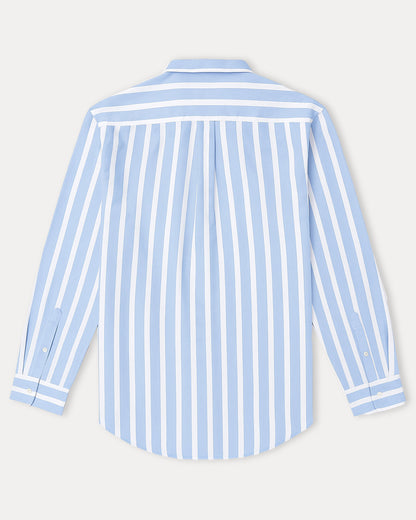 Polo Ralph Lauren Custom Fit Striped Shirt in Serene Sky Blue