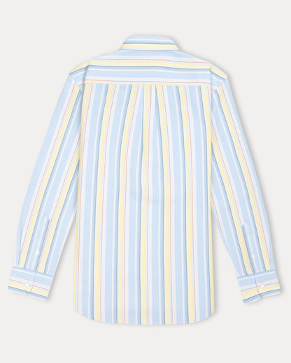 Polo Ralph Lauren Custom Fit Striped Shirt in Serene Sky Blue