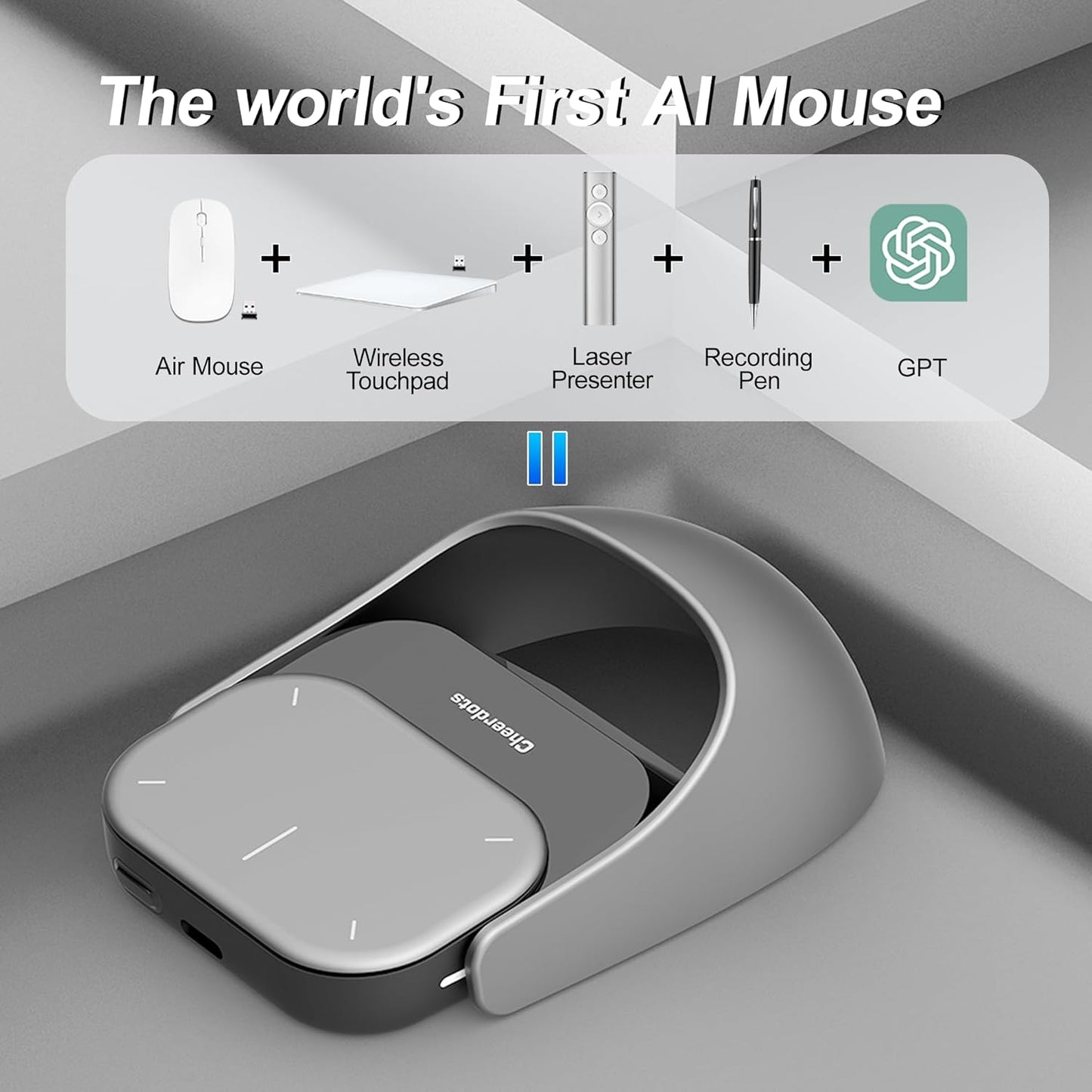 5 in 1 AI-powered Voice Recording Wireless Mouse