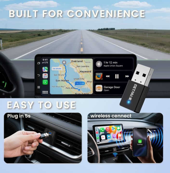 2025 Galaxy GetPairr™ Magic Ultra Mini 3.0 wireless CarPlay Android Auto Adapter