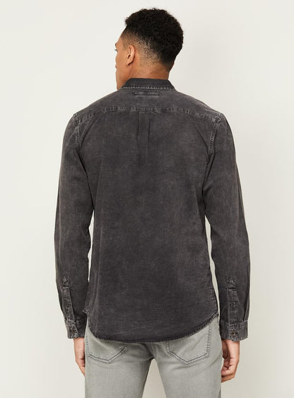 Wrangler Urban Charcoal Denim Shirt - Ruggedly Stylish