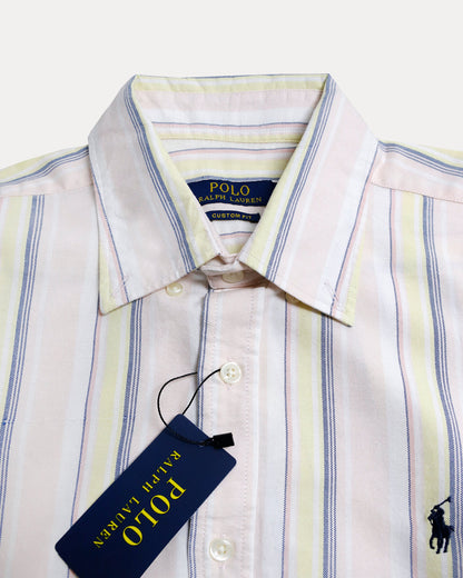 Polo Ralph Lauren Custom Fit Striped Shirt in Soft Pastel Hues
