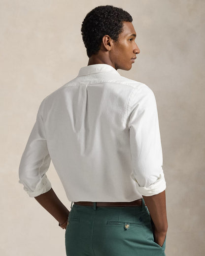 Polo Ralph Lauren Crisp Cotton Button-Up Shirt in Pure Snow