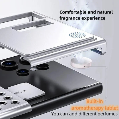 Samsung Galaxy S24 Ultra Heat Dissipation Aluminum Cooling Case with Aroma - Titanium