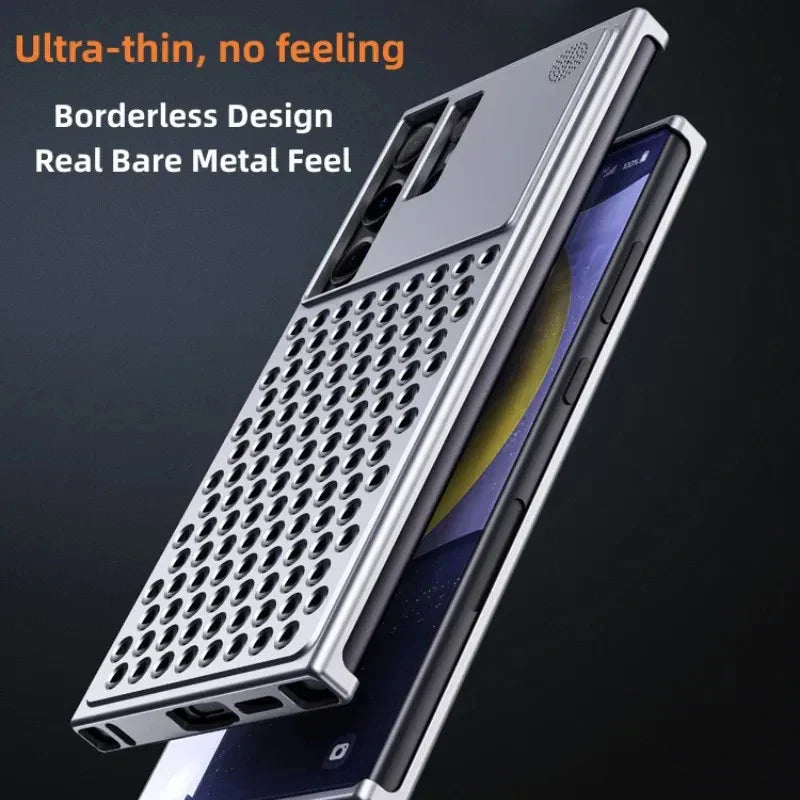 Samsung Galaxy S24 Ultra Heat Dissipation Aluminum Cooling Case with Aroma - Black