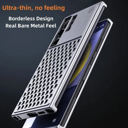 Samsung Galaxy S24 Ultra Heat Dissipation Aluminum Cooling Case with Aroma - Black