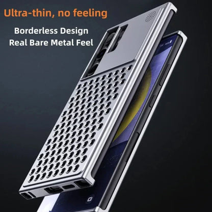 Samsung Galaxy S24 Ultra Heat Dissipation Aluminum Cooling Case with Aroma - Titanium