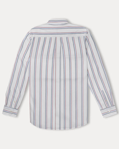 Polo Ralph Lauren Custom Fit Striped Elegance Shirt in Crisp White & Nautical Stripes