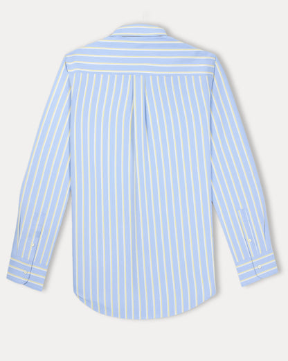 Polo Ralph Lauren Custom Fit Striped Shirt in Serene Sky Blue