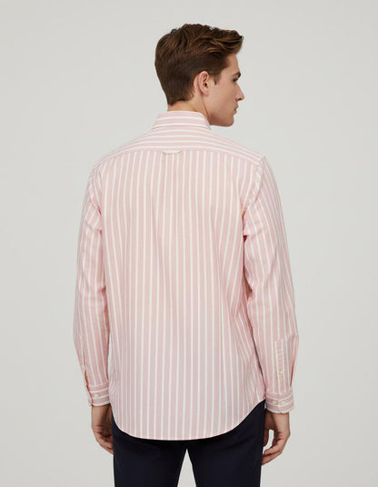 Polo Ralph Lauren Custom Fit Striped Shirt in Blushing Pink Sorbet
