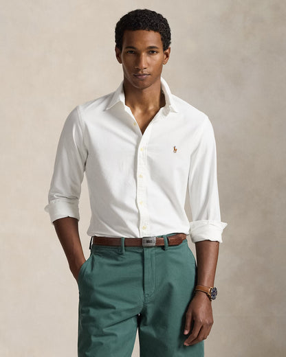 Polo Ralph Lauren Crisp Cotton Button-Up Shirt in Pure Snow