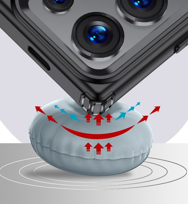 Samsung Galaxy S24 Ultra Rugged Frosted Matte Shock Proof Slim Back Cover - Black