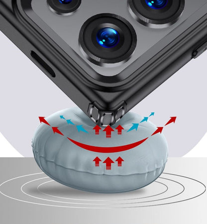 Samsung Galaxy S24 Ultra Rugged Frosted Matte Shock Proof Slim Back Cover - Black