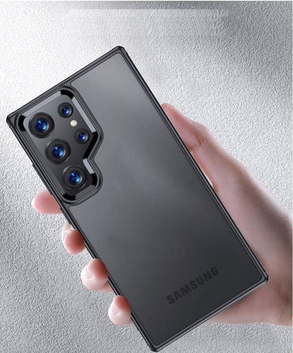 Samsung Galaxy S24 Ultra Rugged Frosted Matte Shock Proof Slim Back Cover - Black