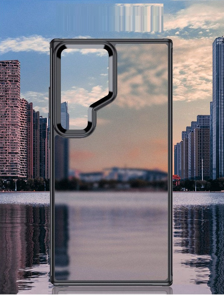 Samsung Galaxy S24 Ultra Rugged Frosted Matte Shock Proof Slim Back Cover - Black