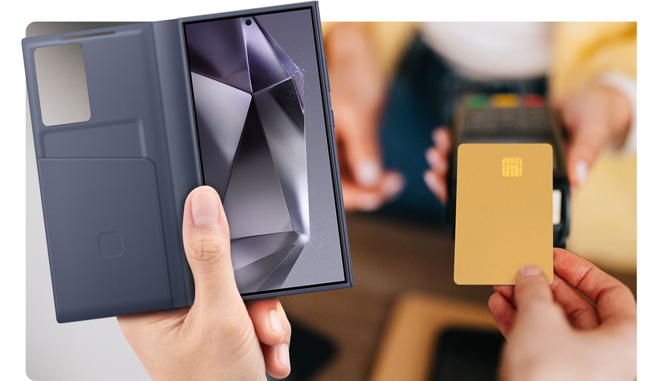 Samsung Galaxy S24 Ultra Smart View Window Flip Wallet Case with Control - Light Green