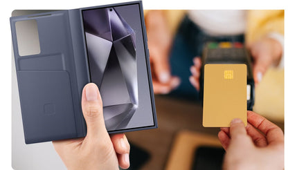 Samsung Galaxy S24 Ultra Smart View Window Flip Wallet Case with Control - Light Green