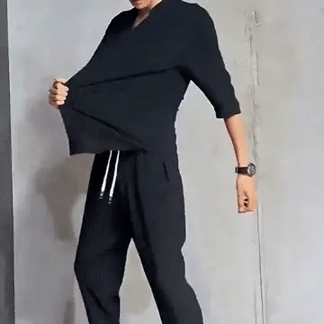 Men's Trendy Cotton Linen Top & Pants Two-Piece Set