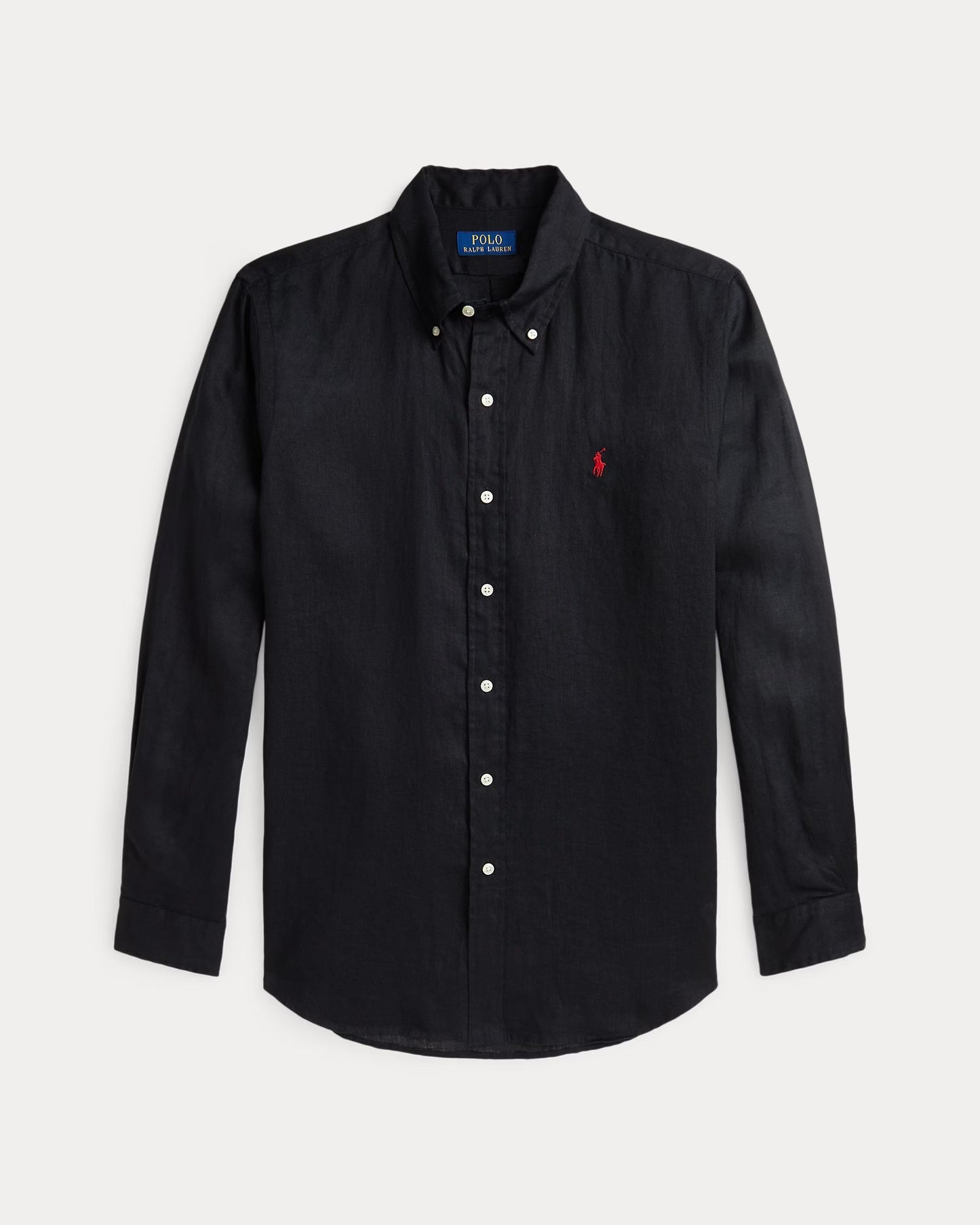 Polo Ralph Lauren Elegant Midnight Black Linen Shirt