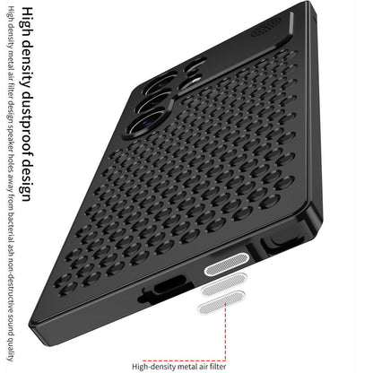 Metal Heat Dissipation Aromatherapy Aluminium Metal Case For Samsung Galaxy S24 Ultra - Gold