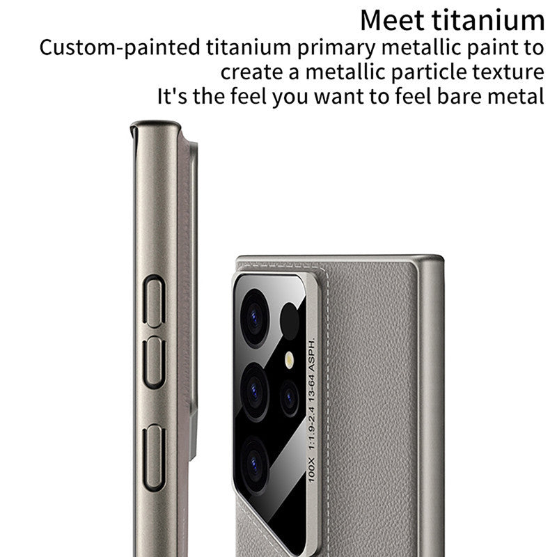 Samsung Galaxy S24 Ultra Luxury Blade Design Pro Leather Case - Violet