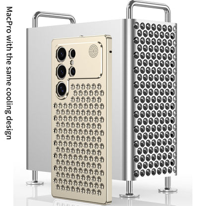 Metal Heat Dissipation Aromatherapy Aluminium Metal Case For Samsung Galaxy S24 Ultra - Gold