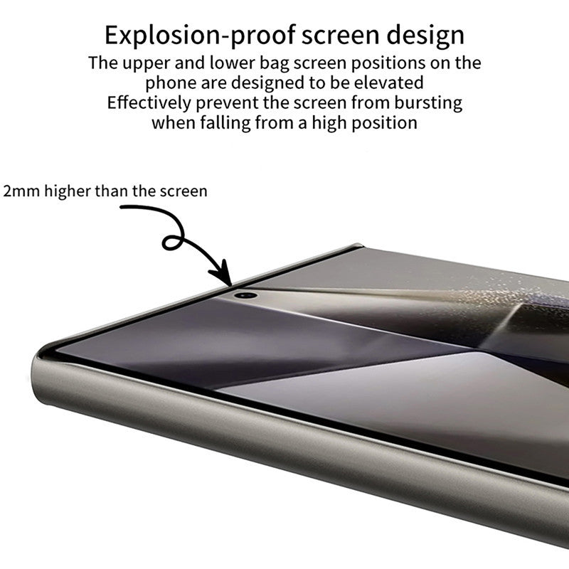 Samsung Galaxy S24 Ultra Luxury Blade Design Pro Leather Case - Titanium