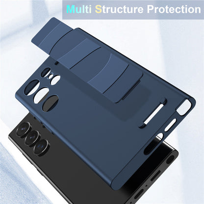 Samsung Galaxy S24 Ultra Hard PC Case with Luxury Elastic Silicone Wrist Strap - Transparent