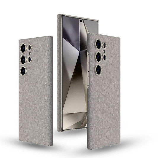Samsung Galaxy S24 Ultra Leather Exact Color Match Case - Titanium