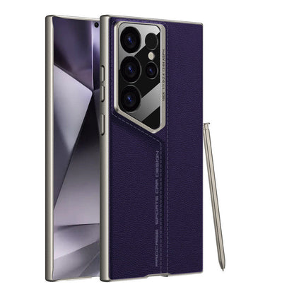 Samsung Galaxy S24 Ultra Luxury Blade Design Pro Leather Case - Violet