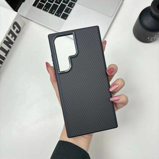 Samsung Galaxy S24 Ultra Soft Carbon Case with Metal Camera Protection - Black