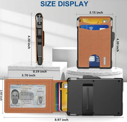 Premium Aluminum Wallet With Leather Casing
